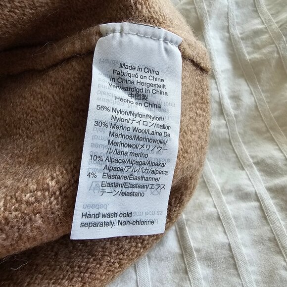 Jcrew Oversized Crewneck Merino Alpaca Supersoft Yarn - 2018 - Camel - Sz XXS - Picture 5 of 13